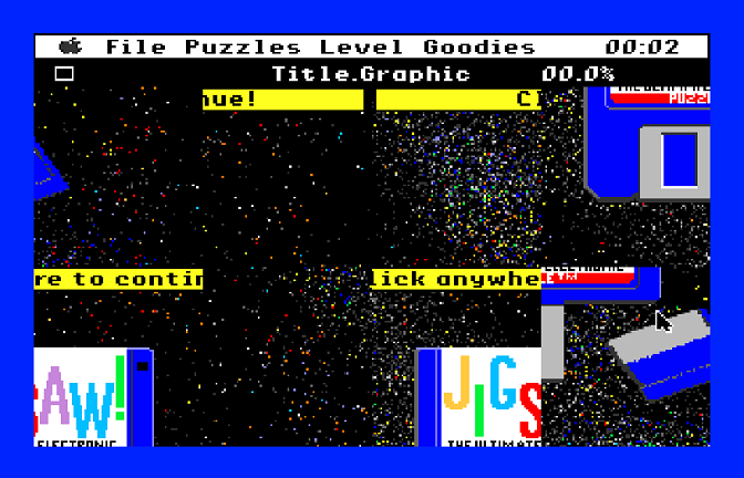 Jigsaw! (Apple IIgs) screenshot: Mixed up Easy
