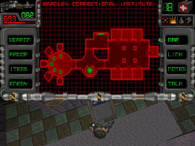 Take No Prisoners (Windows) screenshot: The map of the institute.