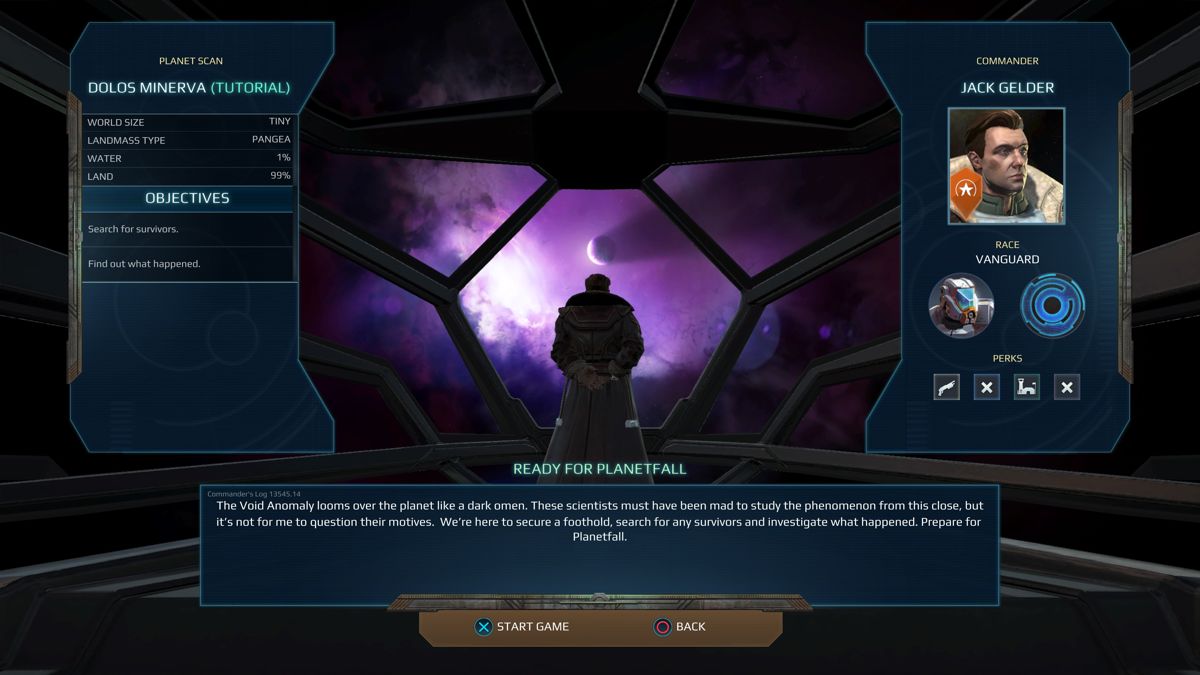 Age of Wonders: Planetfall (PlayStation 4) screenshot: Tutorial mission briefing