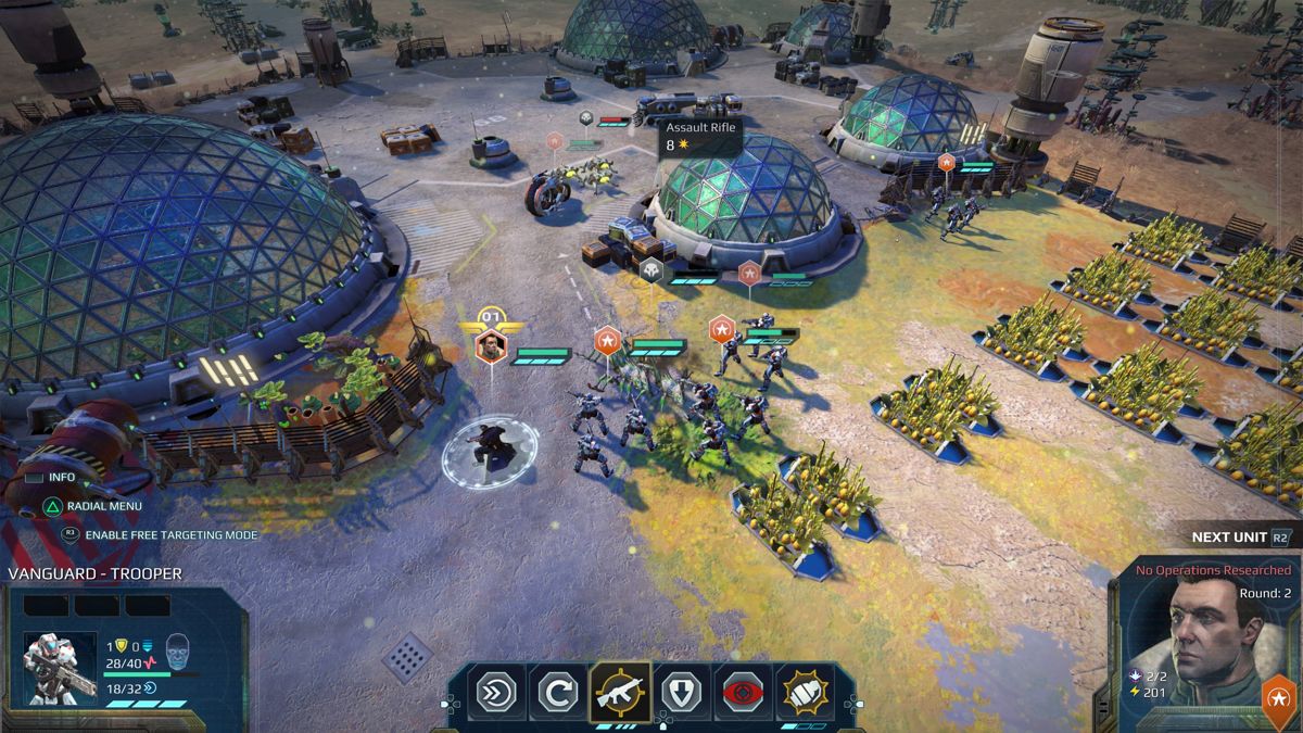 Age of Wonders: Planetfall (PlayStation 4) screenshot: Fighting oversized bugs