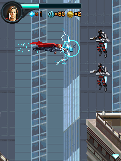 The Avengers: The Mobile Game (J2ME) screenshot: Using the hammer