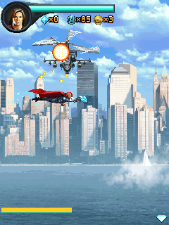 The Avengers: The Mobile Game (J2ME) screenshot: Taking on this helicopter