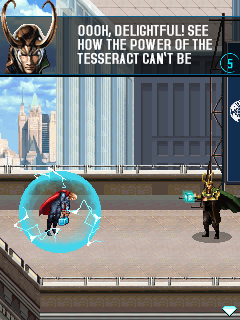 The Avengers: The Mobile Game (J2ME) screenshot: Loki trapped me