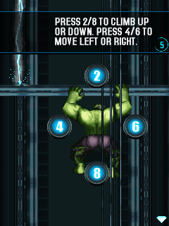 The Avengers: The Mobile Game (J2ME) screenshot: Moving up/down/left/right