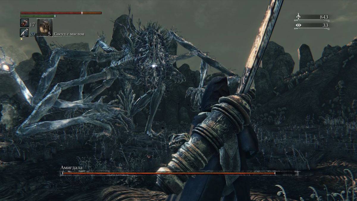 Bloodborne (PlayStation 4) screenshot: Amygdala, a tough one