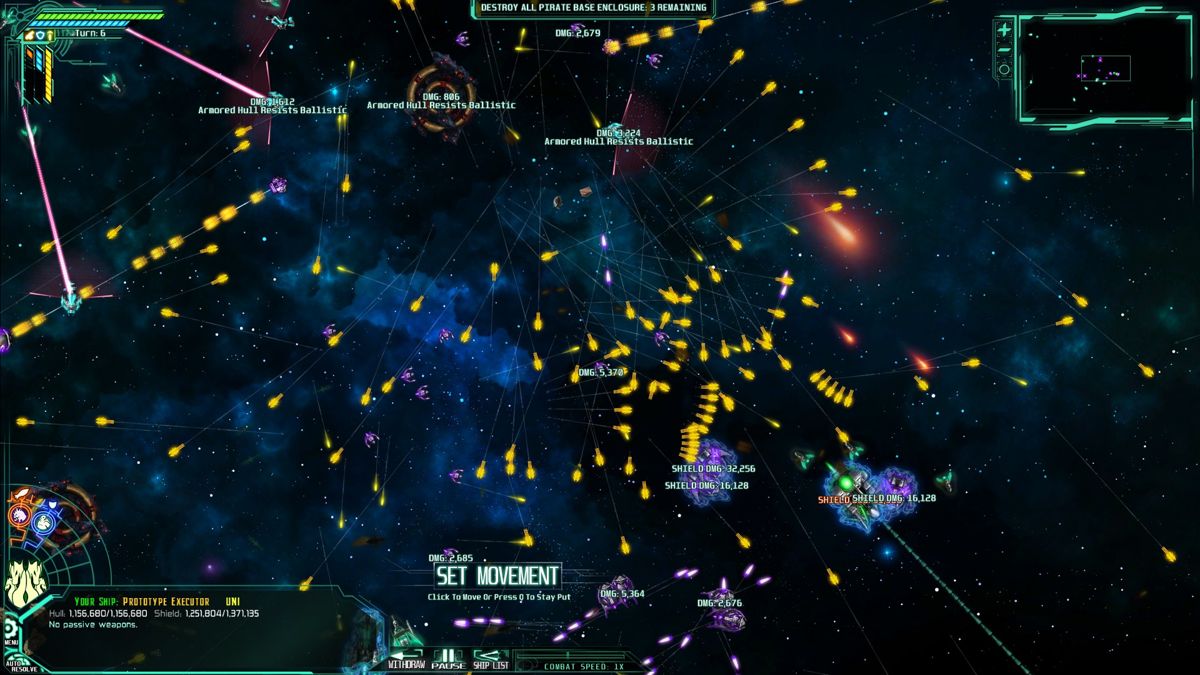 The Last Federation (Windows) screenshot: Ship combat can appear to be quite chaotic but there is method to this madness.