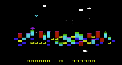 Cataclysm (VIC-20) screenshot: Before the bombs fell.