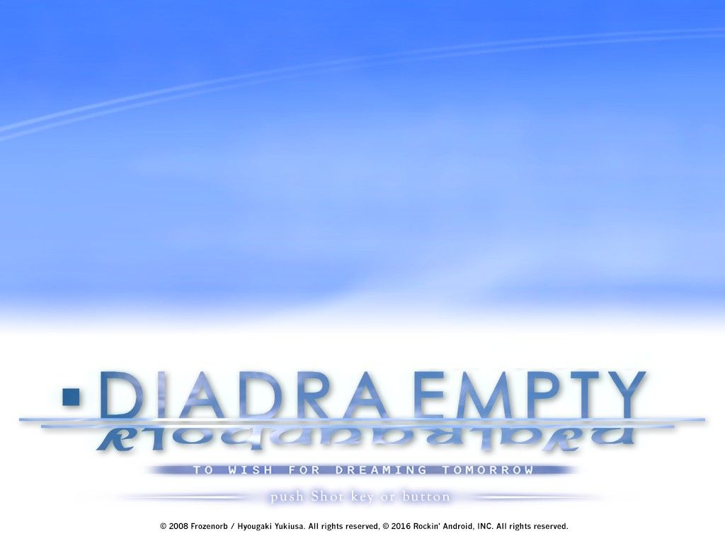 Diadra Empty (Windows) screenshot: Title screen