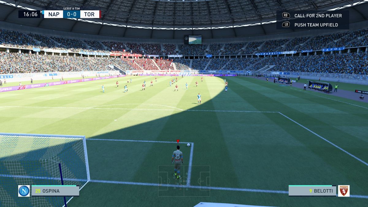 FIFA 21 (Windows) screenshot: Goal kick