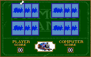 Thomas the Tank Engine & Friends (DOS) screenshot: You can have an 18 card game or a 12 card.