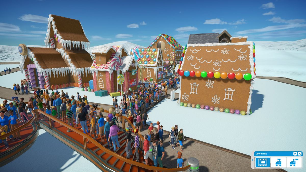 Planet Coaster (Windows) screenshot: Christmas themed amusement park