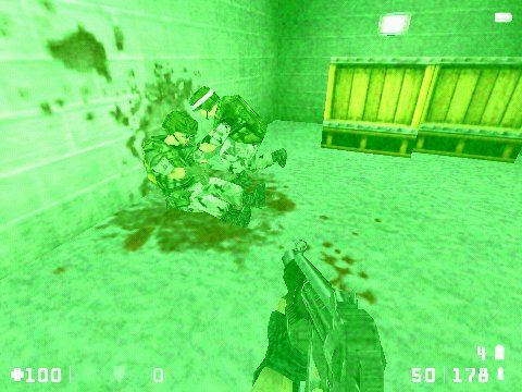 Half-Life: Opposing Force (Windows) screenshot: You can bring the medic to wounded engineer and healing magic works.
