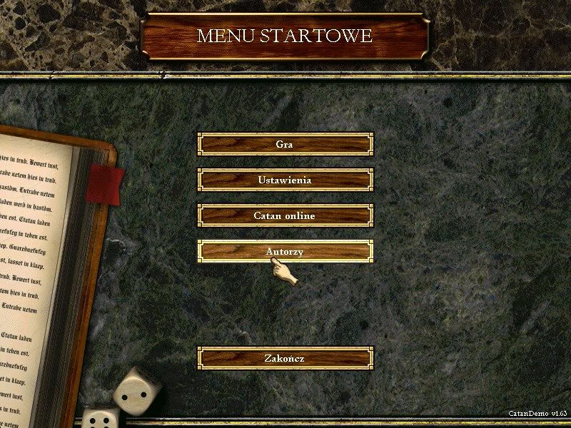 Catan: Die Erste Insel (Windows) screenshot: Main menu