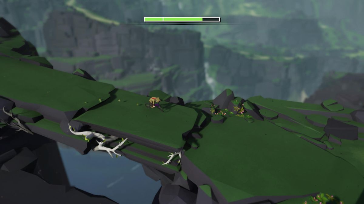 Lonely Mountains: Downhill - Eldfjall Island (PlayStation 4) screenshot: Natural bridge