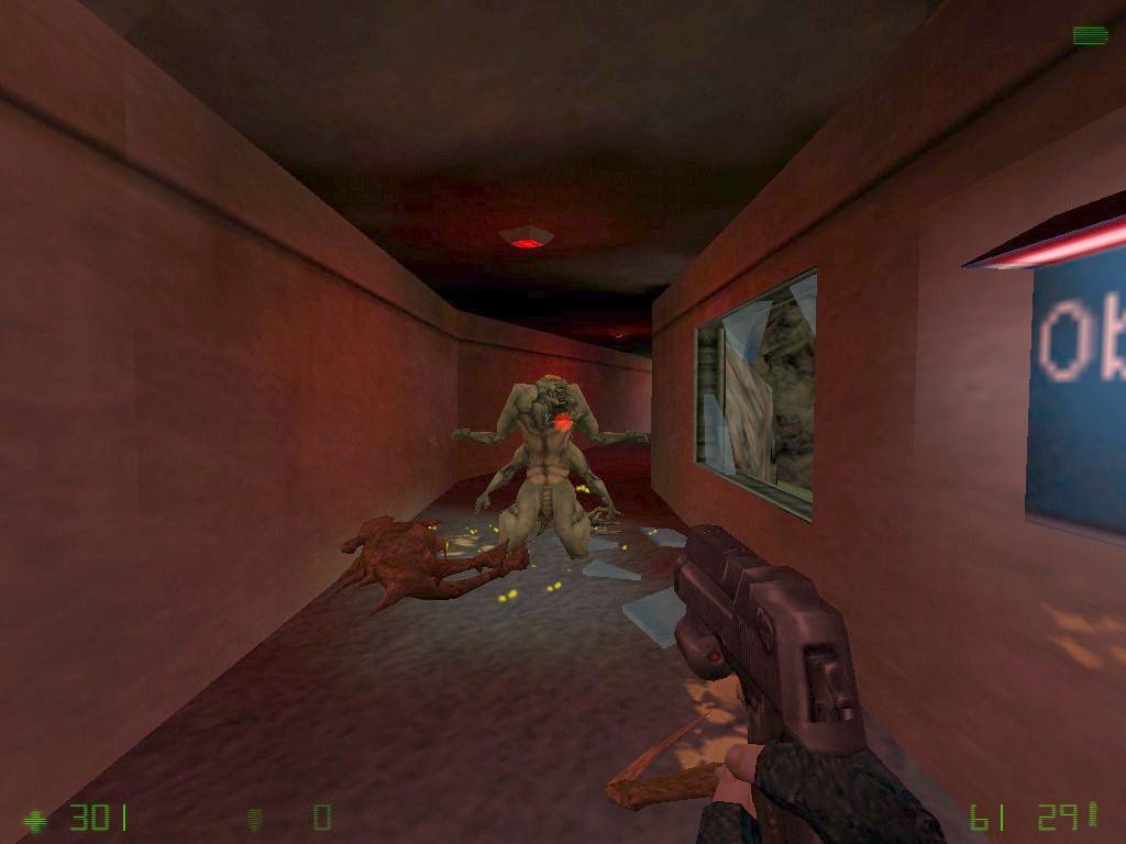 Half-Life: Opposing Force (Windows) screenshot: The desert eagle is much more powerful than the glock pistol