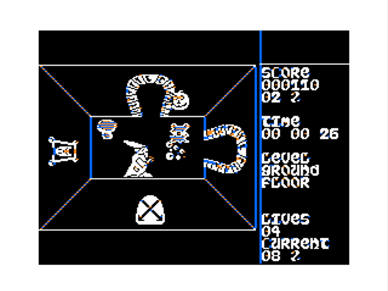 Wizards Quest (TRS-80 CoCo) screenshot: Starting in the Mansion