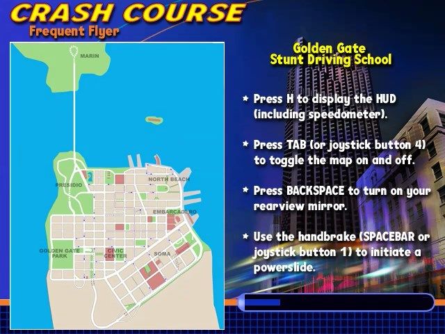 Midtown Madness 2 (Windows) screenshot: Loading screen for crash course mode