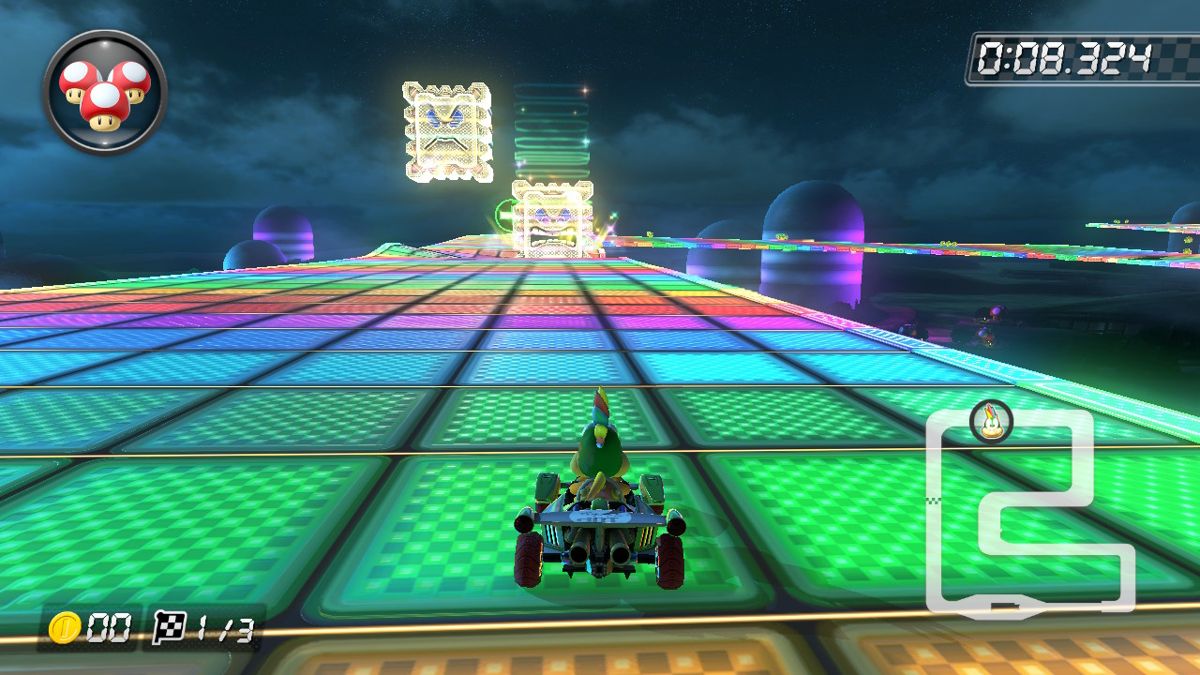 Mario Kart 8 Deluxe (Nintendo Switch) screenshot: Rainbow Road (SNES)