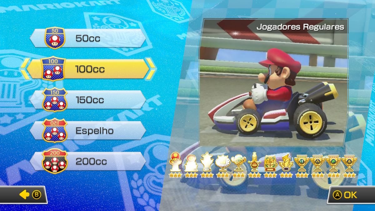 Mario Kart 8 Deluxe (Nintendo Switch) screenshot: More cc means more speed and more difficulty!