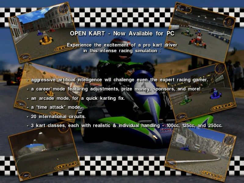 Open Kart (Windows) screenshot: Demo "quit the game screen"