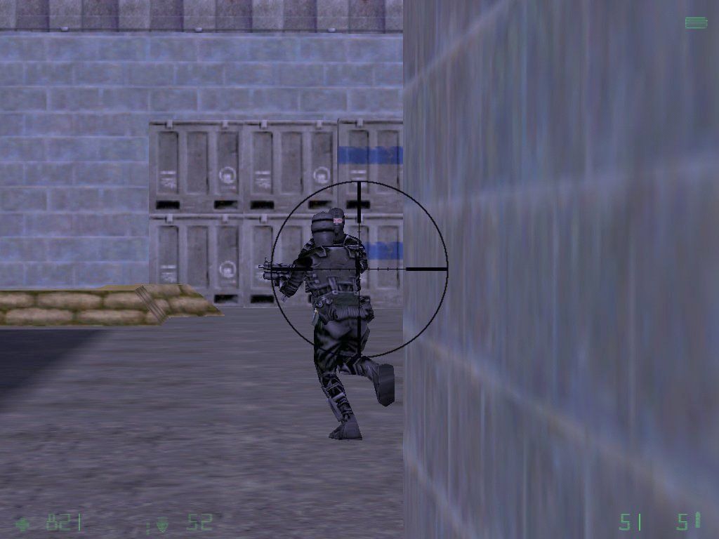 Half-Life: Opposing Force (Windows) screenshot: Sniping some black ops