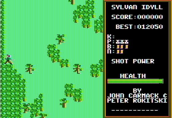 Sylvan Idyll (Apple II) screenshot: Starting the Adventure