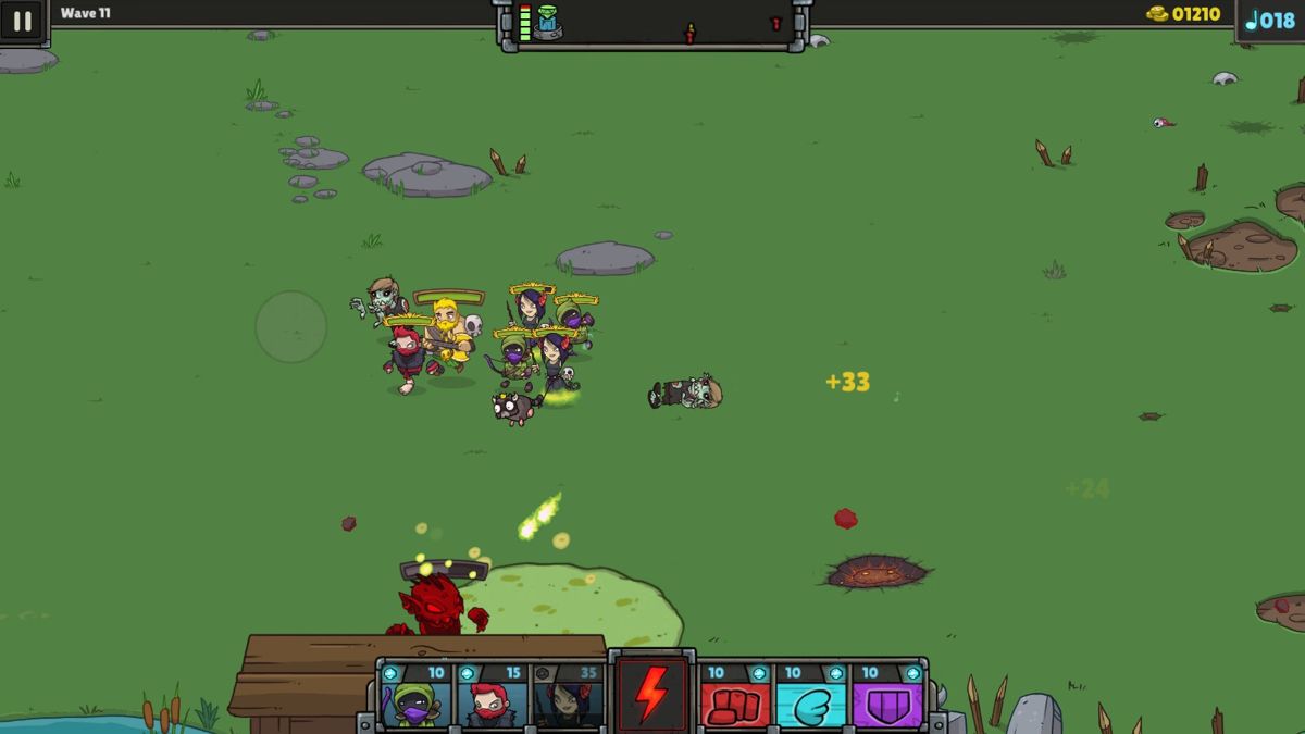 Bardbarian (Windows) screenshot: Necromancer resurrect fallen enemies as zombies