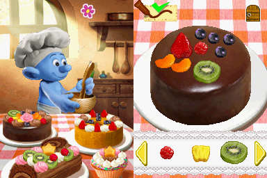 The Smurfs (Nintendo DS) screenshot: Cake Decorating