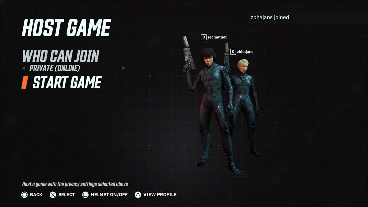 Wolfenstein: Youngblood (PlayStation 4) screenshot: Hosting a game for co-op required Bethesda account creation