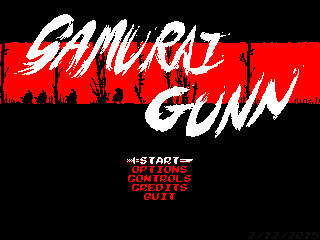 Samurai Gunn (Windows) screenshot: Title screen