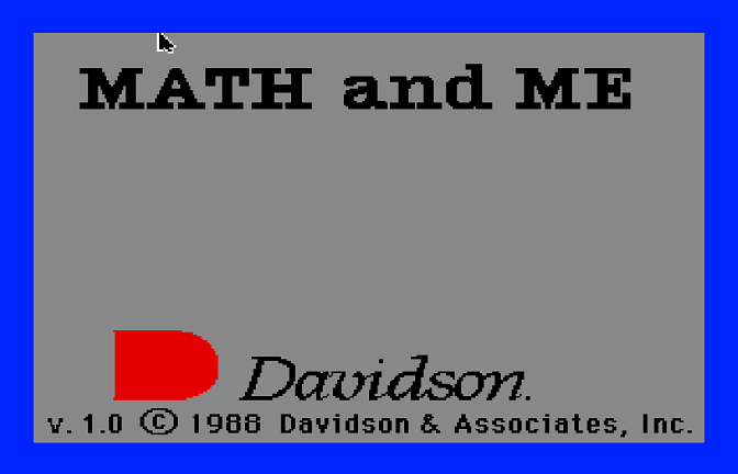 Math and Me (Apple IIgs) screenshot: Title Screen