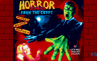 Horror Zombies from the Crypt (DOS) screenshot: Title Screen (VGA)