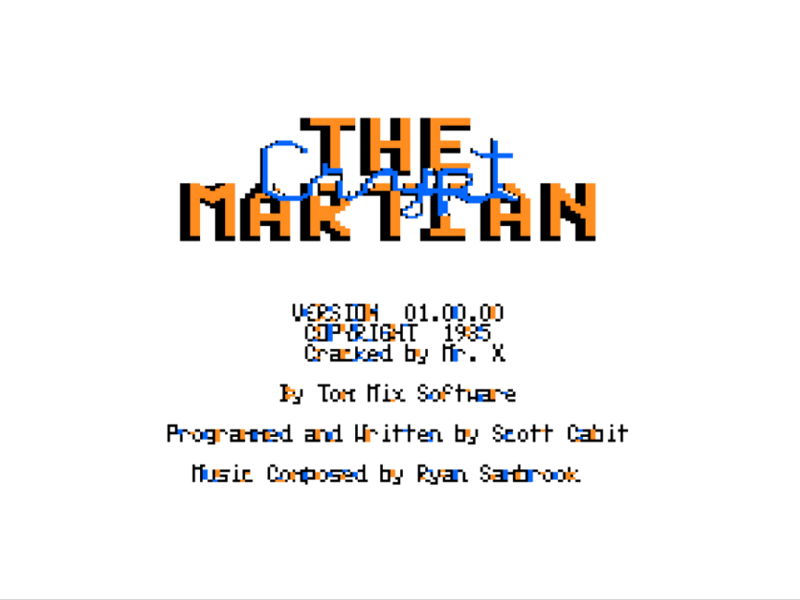 The Martian Crypt (TRS-80 CoCo) screenshot: Title Screen