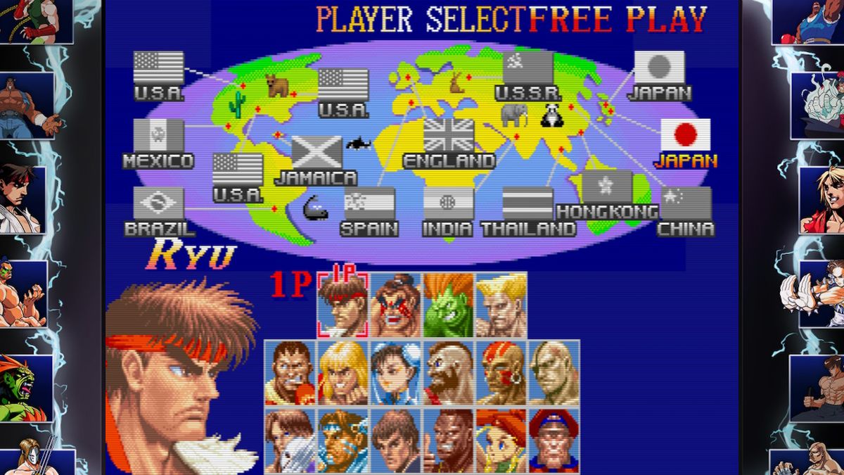 Street Fighter: 30th Anniversary Collection (Nintendo Switch) screenshot: Super SFII The New Challengers - select your fighter
