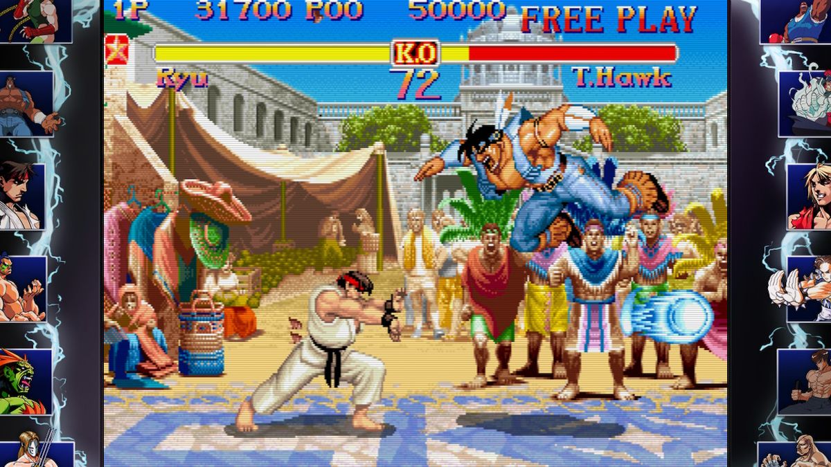 Street Fighter: 30th Anniversary Collection (Nintendo Switch) screenshot: Super SFII The New Challengers - T. Hawk stage