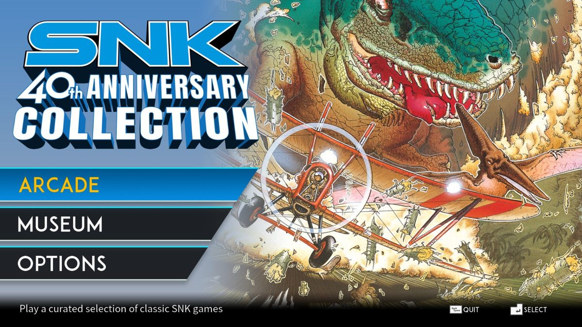 SNK 40th Anniversary Collection (Windows) screenshot: Main menu