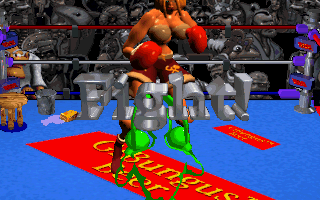 Total Knockout: Championship Female Boxing! (DOS) screenshot: Fight!