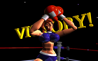 Total Knockout: Championship Female Boxing! (DOS) screenshot: Victory!