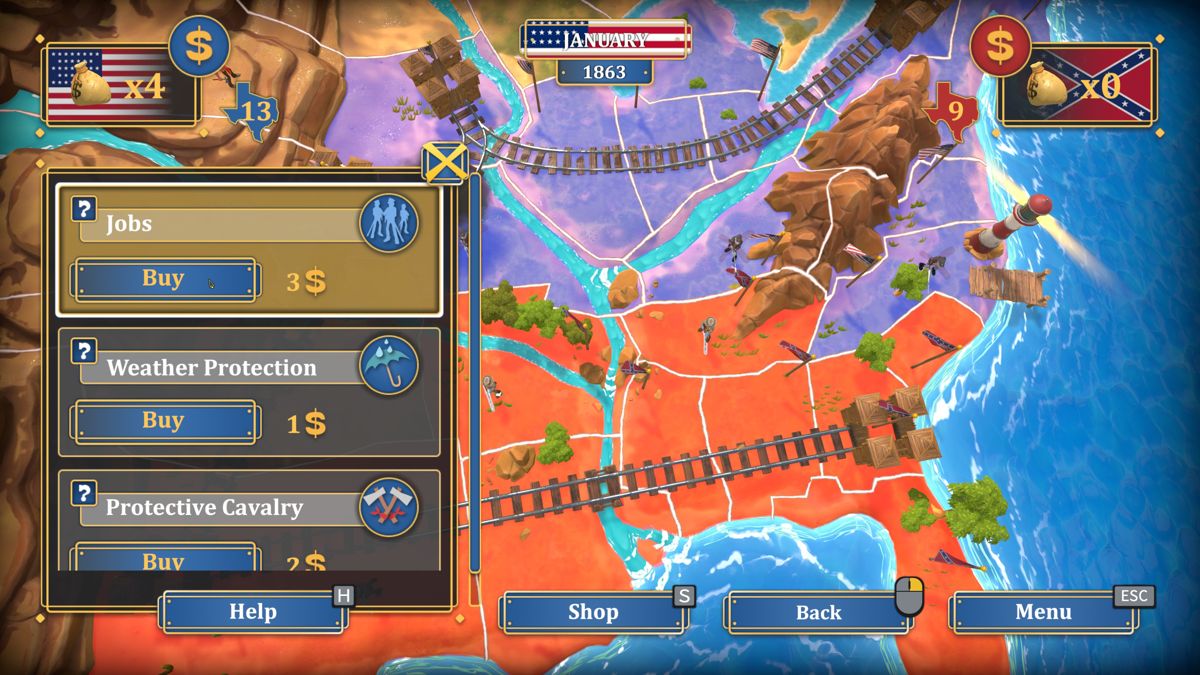 The Bluecoats: North & South (Windows) screenshot: Buying new troops