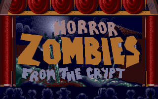 Horror Zombies from the Crypt (DOS) screenshot: Movie's title screen