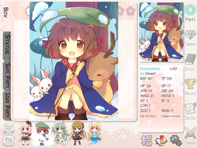 Moekuri: Adorable + Tactical SRPG (Windows) screenshot: Artwork for Koropokkur