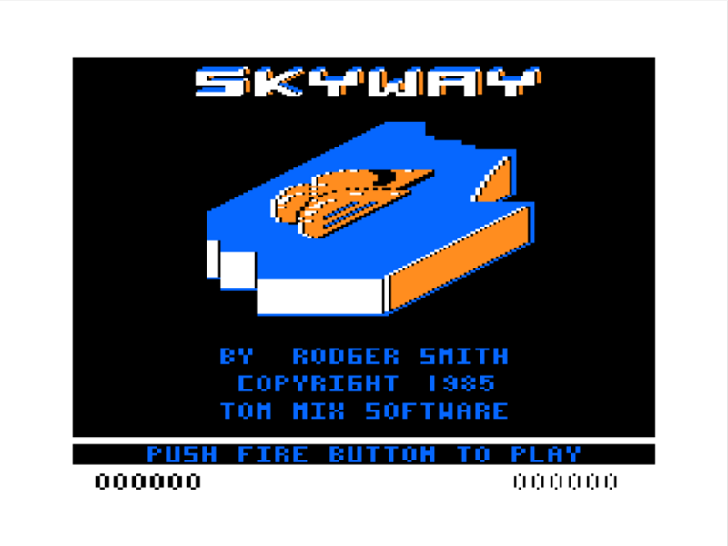 Skyway (TRS-80 CoCo) screenshot: Title Screen