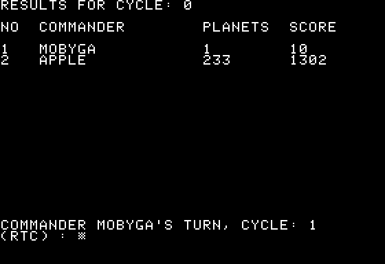 Stellar Power (Apple II) screenshot: Opposing Forces