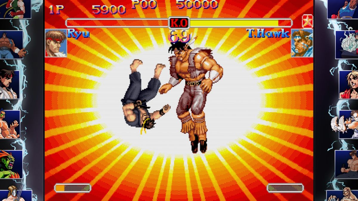 Street Fighter: 30th Anniversary Collection (Nintendo Switch) screenshot: Super SFII Turbo - T. Hawk special