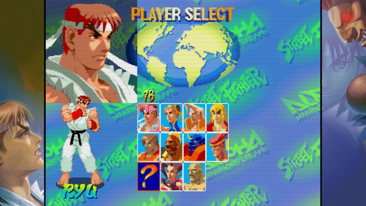 Street Fighter: 30th Anniversary Collection (Nintendo Switch) screenshot: Street Fighter Alpha - Character selection