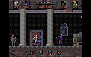 Horror Zombies from the Crypt (DOS) screenshot: Where the game really starts