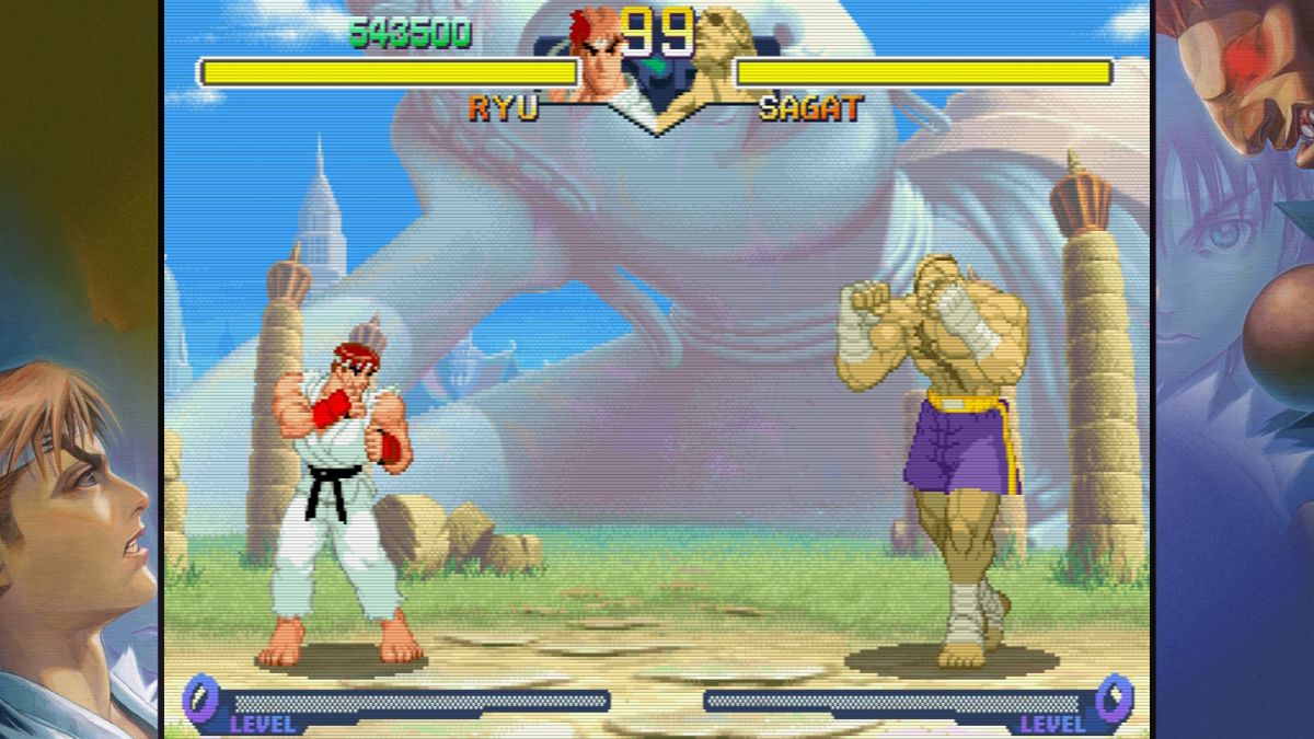 Street Fighter: 30th Anniversary Collection (Nintendo Switch) screenshot: Street Fighter Alpha 2 - Sagat stage