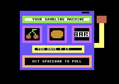 Programming Kit 2: Slot Machine (Commodore 64) screenshot: The Slot Machine