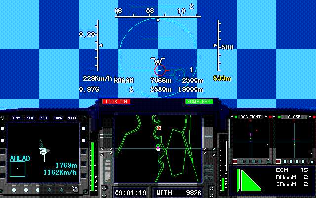 Air Combat III (PC-98) screenshot: Lock on