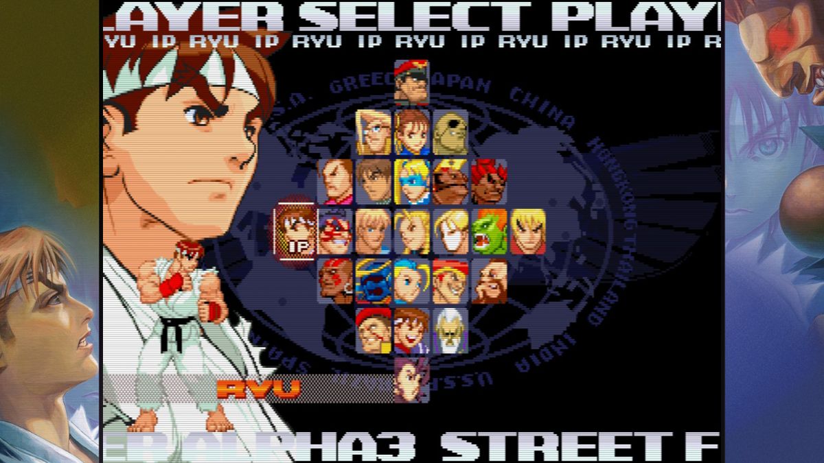 Street Fighter: 30th Anniversary Collection (Nintendo Switch) screenshot: Street Fighter Alpha 3 - Player select
